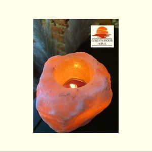 Natural Pink Himalayan Salt Candle Votive Set, New